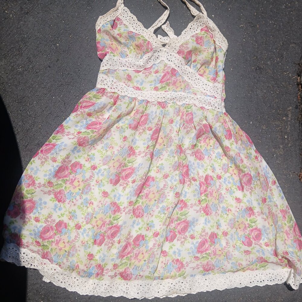 Betsey Johnson floral lace dress